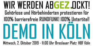 Demo in Köln: GEZ-Gebührenzwang stoppen