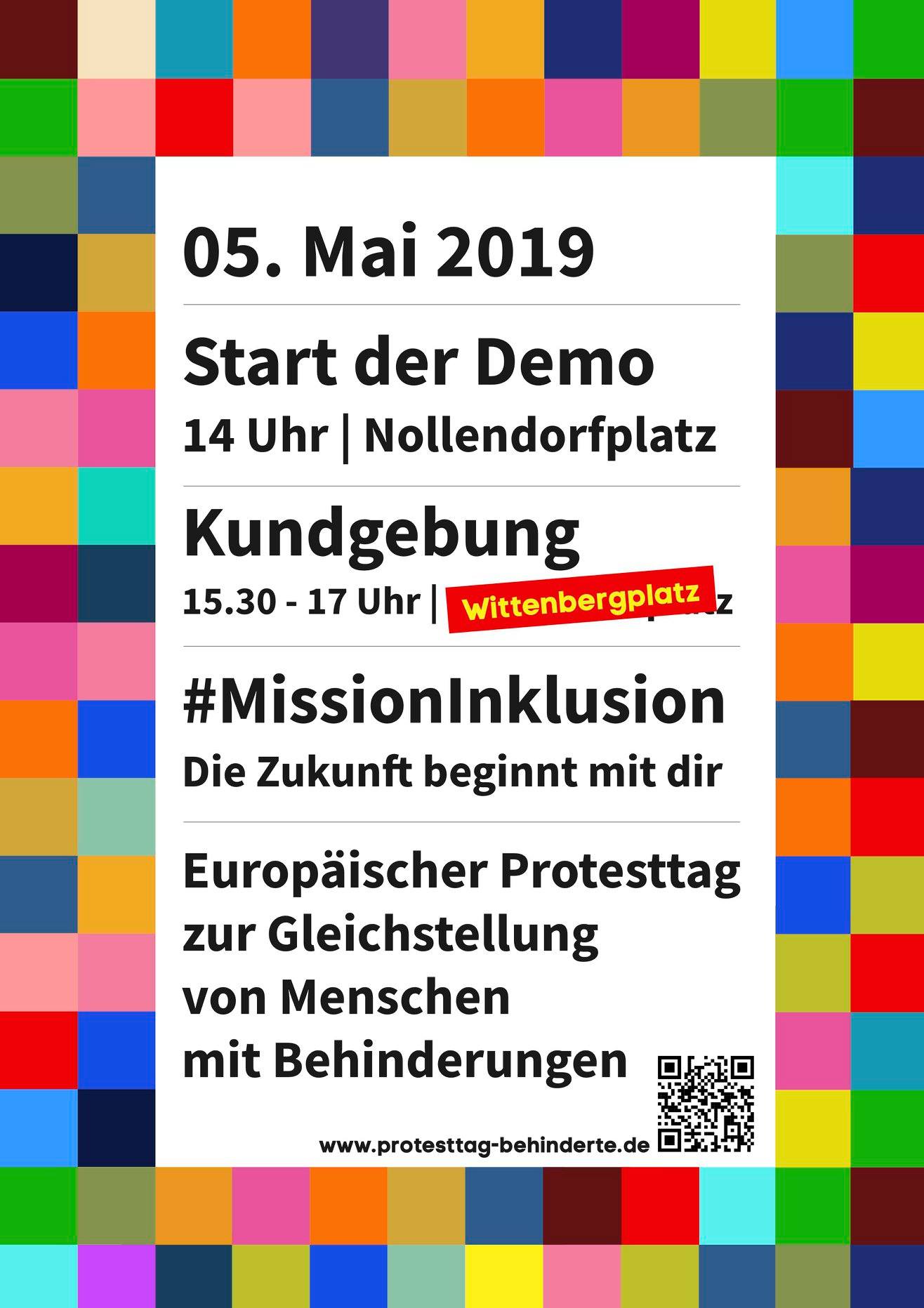 Plakat: Protesttag in Berlin am 5. Mai 2019