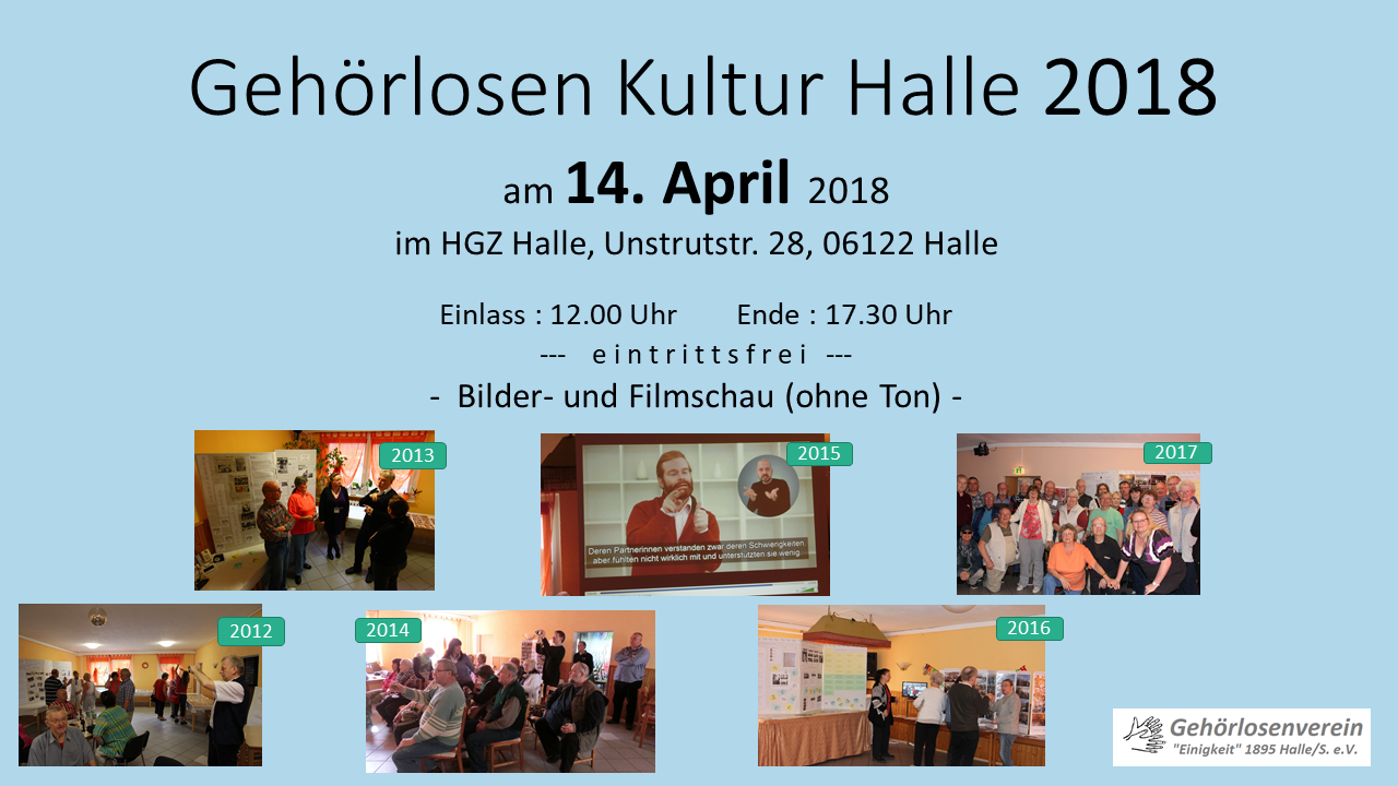 Poster Gehörlosen Kultur Halle 2018