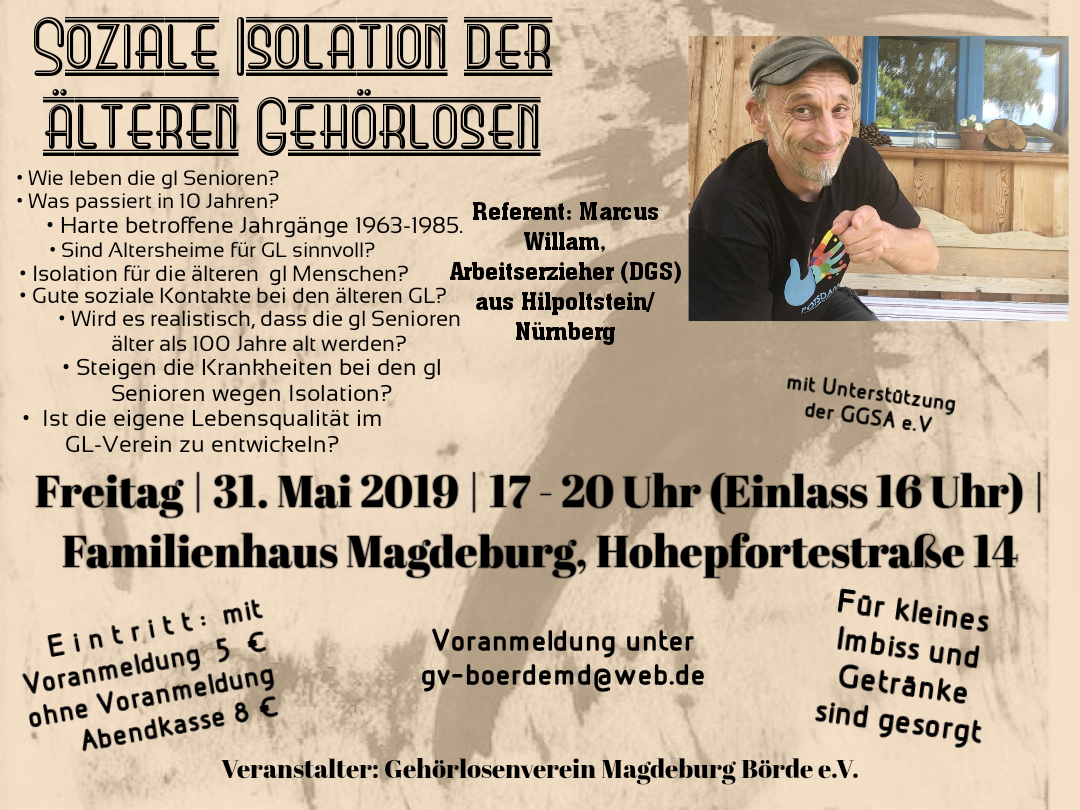 Vortrag in Magdeburg: Plakat